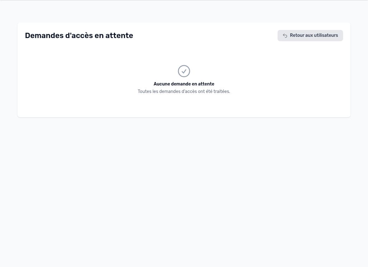 Utilisateurs en attente de validation